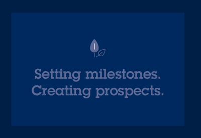 Image: Motto of Aareal Bank AG’s Sustainability Report 2018: Setting milestones. Creating prospects.