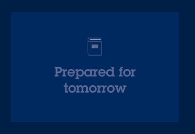 Image: Motto of Aareal Bank AG’s Annual Report 2019: Prepared for tomorrow.